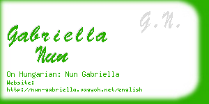 gabriella nun business card